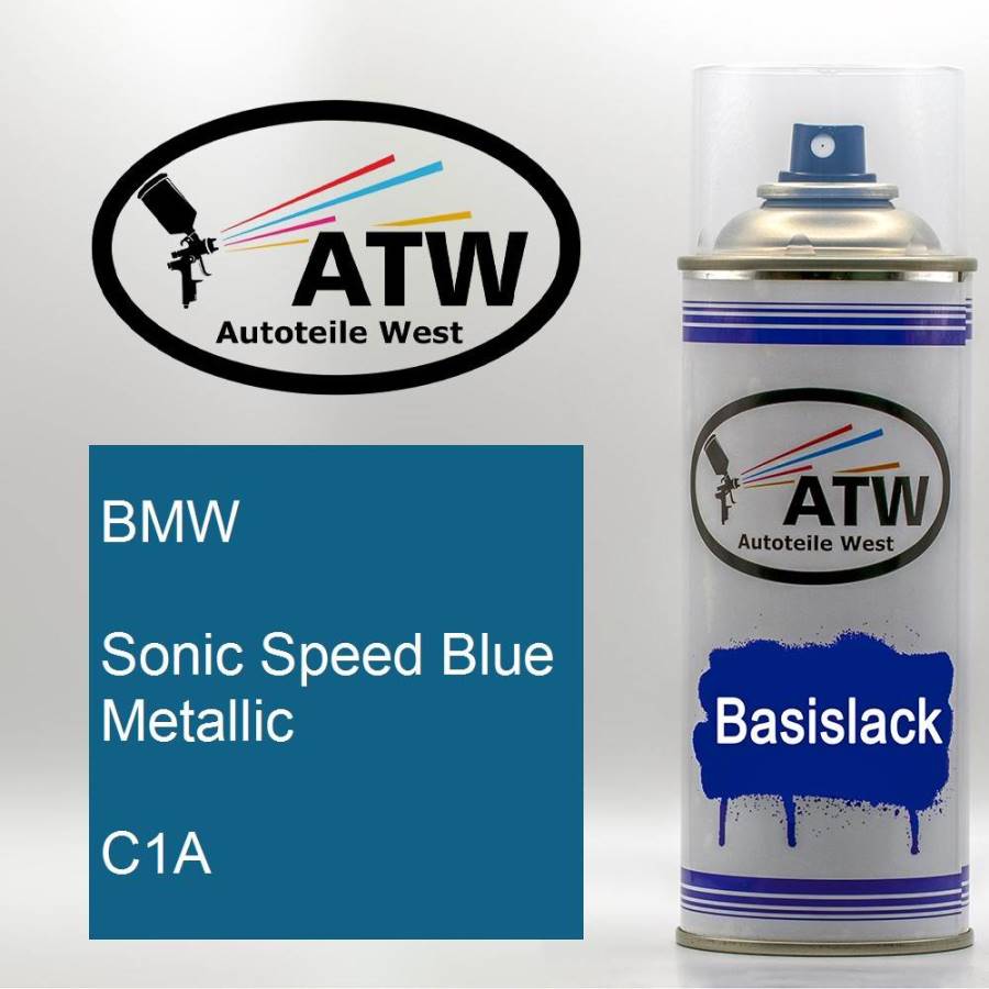 BMW, Sonic Speed Blue Metallic, C1A: 400ml Sprühdose, von ATW Autoteile West.